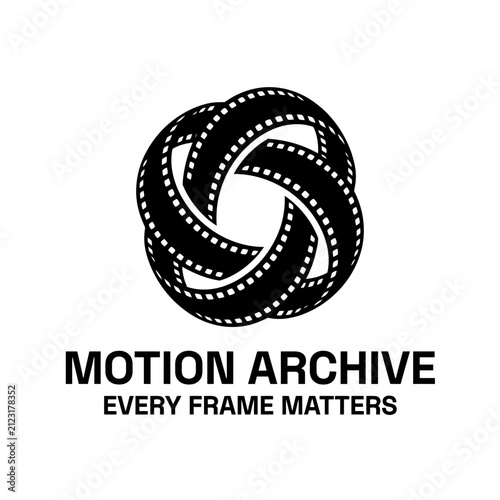 Bild auf Leinwand Creative circular icon depicting an endless film reel