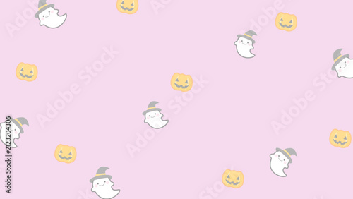 ハロウィンのおばけとかぼちゃの壁紙