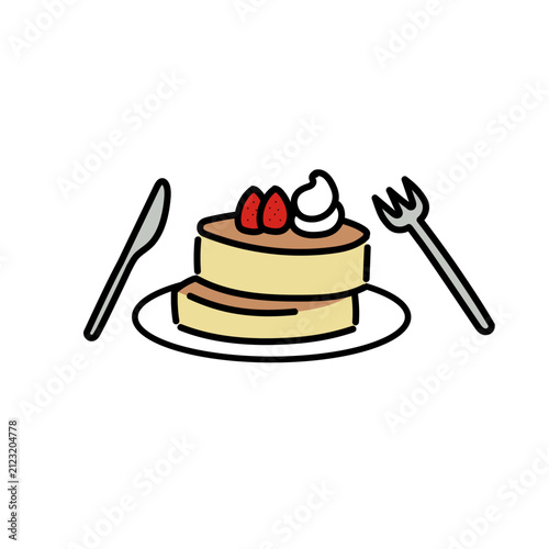 パンケーキとカトラリー