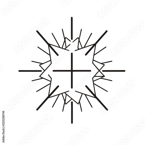 Abstract geometric starburst symbol