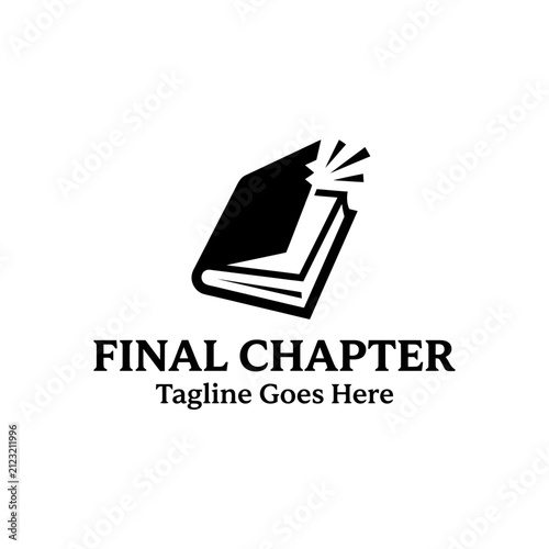 Narrative emblem for publishers or authors featuring an open book and conceptual light rays.