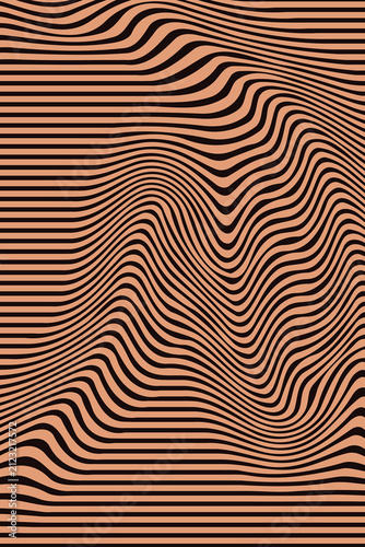 Abstract Topographic Contour Lines with Organic Flow