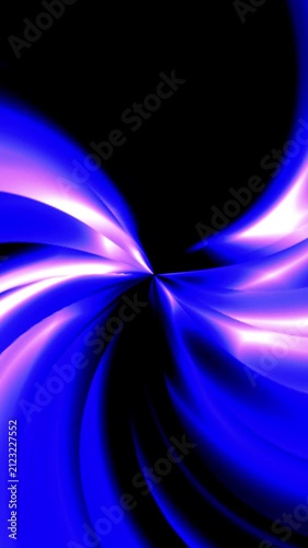 Abstract Blue Neon Spiral Vortex Motion Background Futuristic Glowing Swirl Loop Digital Energy 4K Animation Texture