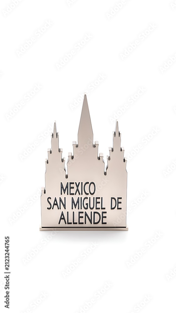 Fototapeta premium Mexico San Miguel de Allende church silhouette at dusk.