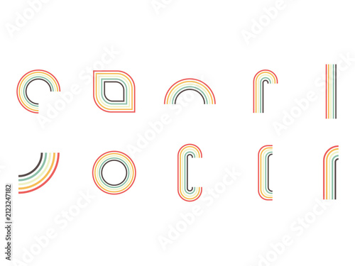 70_s Retro Groovy Lined