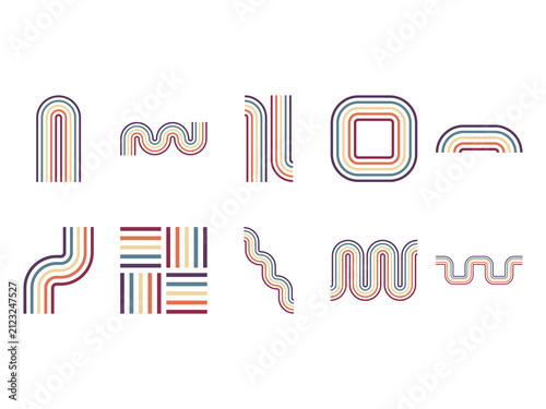 90_s Groovy Lined Set