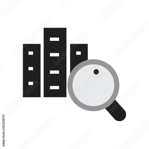 Commercial Building Search Icon Set
