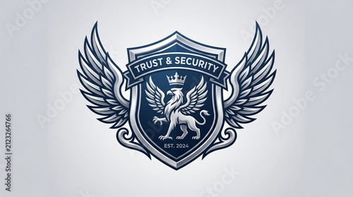 Vector illustration of an Academy emblem logo