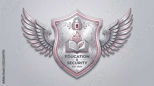 Vector illustration of an Academy emblem logo