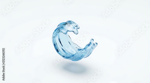 Dynamic water splash ring in circular motion.