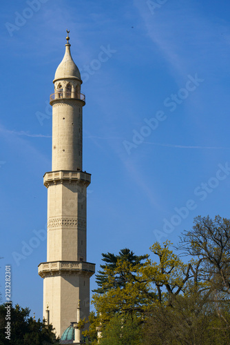 Historic Lednice Minaret Tower in Czech Republic⁠