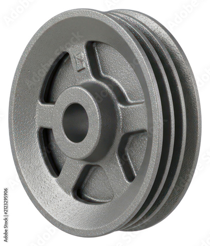 Canvastavla Double Groove V-Belt Pulley Isolated on White