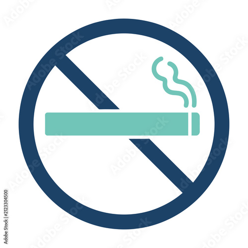 No Smoking Sign Icon Displaying A Cigarette Inside A Prohibited Circular Symbol
