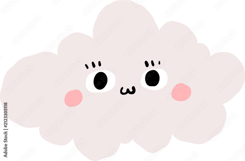 Obraz premium hand drawn cute cloud