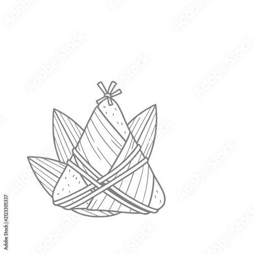 Zongzi food illustration