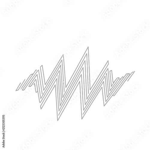 Abstract Geometric Zigzag Line Art