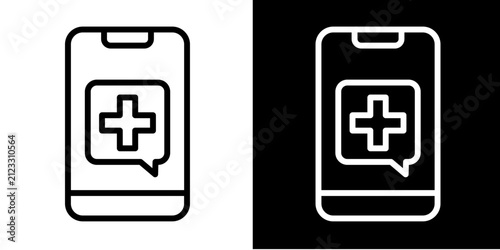 Medical Battery Icon Set White Style Collection