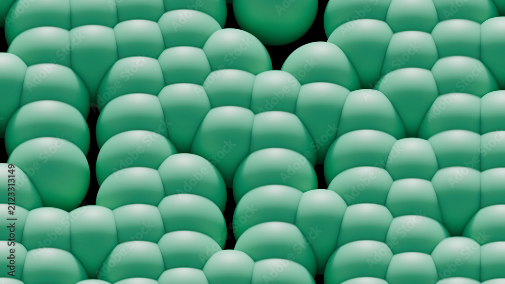 Obraz premium Abstract 3D Light Green Bubble Blobs Background