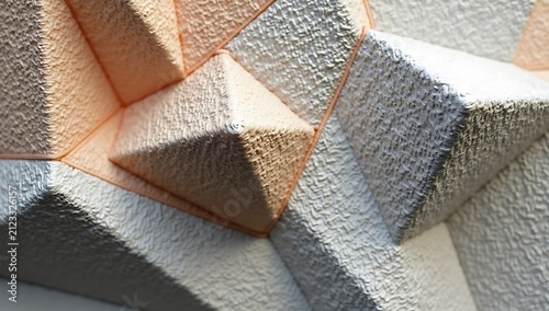 Abstract Geometric Shapes in Earthy Tones and Textures.