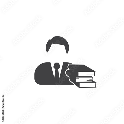 Flat icon design vector representing teachers, lecturers, scholars, etc.