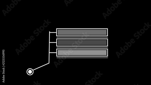 Simple digital Hud call out action title lower third with black transparent background. call out elements animation. ck video