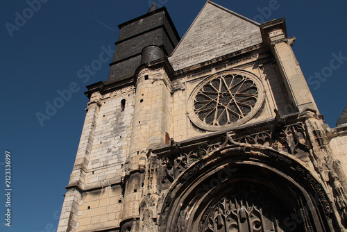 Konstfotografi protestant church (saint-éloi temple) in rouen in normandy in france