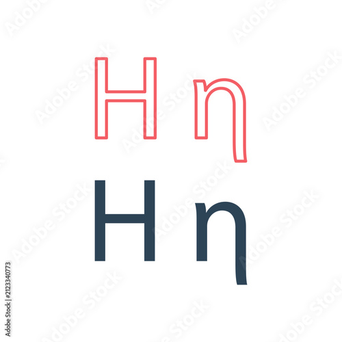 Greek Alphabet icons set design vector illustration.