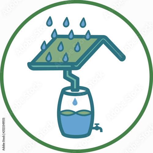 Rainwater management strategy icon