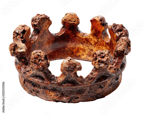 Ancient Crown on White Background