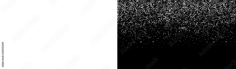 Naklejka premium Abstract black background with white glitter texture for design with white granular sparkles against dark background celebration monochrome with decoration