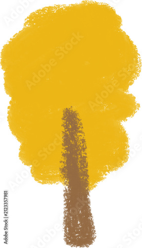 Hand Drawn Autumn Tree and Forest Transparent PNG Fall Seasonal Clipart