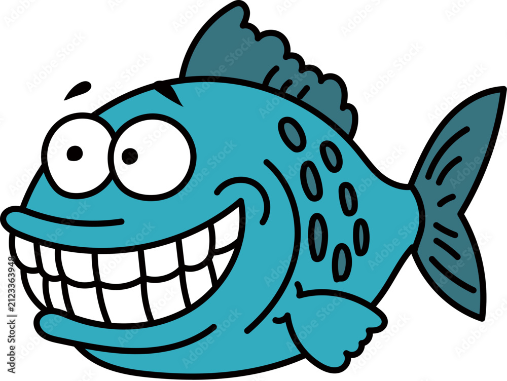 Naklejka premium Fish Character
