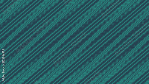 Seamless undulating teal wave pattern on dark background, abstract digital illustration for modern design projects, flowing rhythmic lines