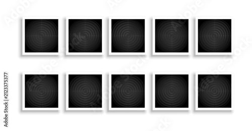 Isolated picture border frame collage background with blank space. Vector EPS 10