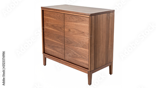 Canvas Print Classic wooden chest of drawers storage nightstand home furniture isolated on tr