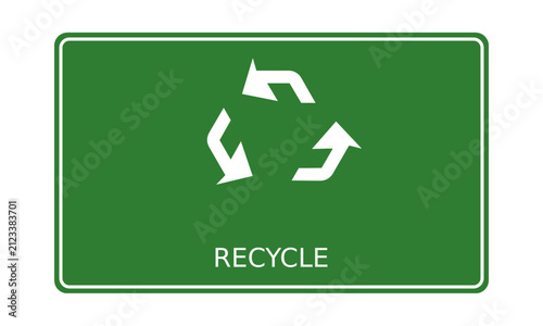 Recycle Sign Symbol for Environmental Protection and Waste Management