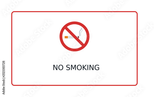 No Smoking Sign Symbol for Public Safety and Prohibition