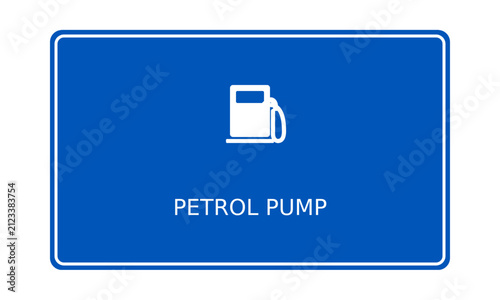 Petrol Pump Gas Station Sign Board Icon for Fuel Station