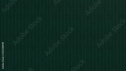 Dark green corrugated paper texture background with vertical lines