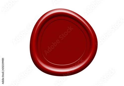 Blank Red Wax Seal Round Stamp Transparent Circle