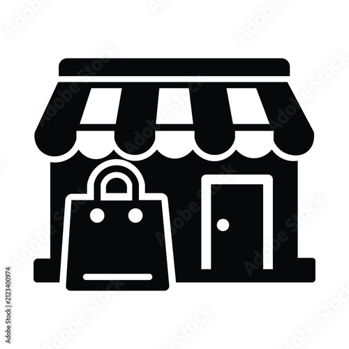Store shop retail building icon