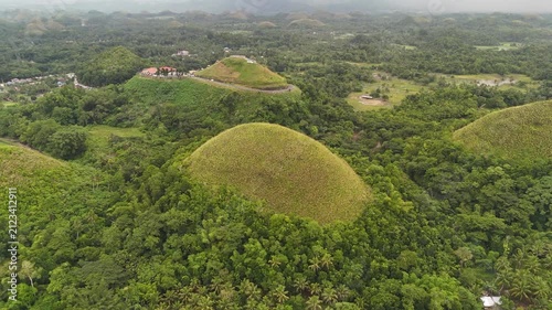 Aerial View of the Chocolate Hills in Bohol
