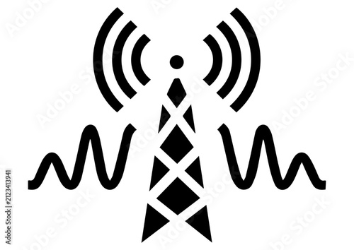 telecommunication service glyph icon vector illustration