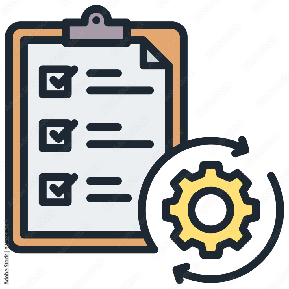 Fototapeta premium Routine Icon