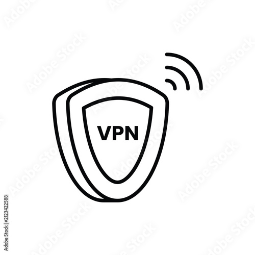 VPN Connection icon with white background stock illustration
