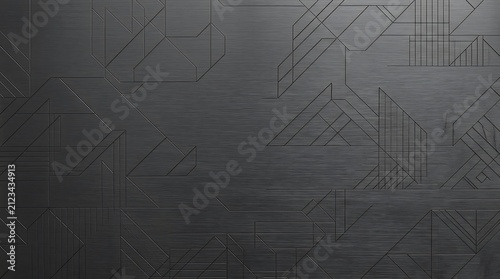 Abstract black and white urban architecture view.