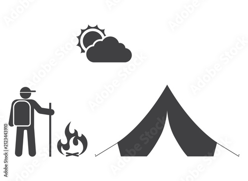 tourist tent fireplace