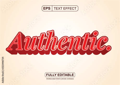 Authentic with cream background - Editable Font