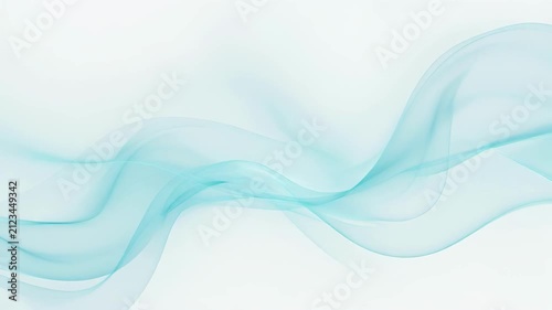 Soft flowing translucent blue fabric or smoke-like abstract waves