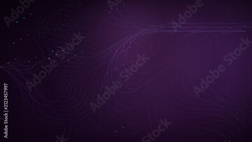 Futuristic Digital Technology Background with Flowing Network Data Lines and Particles